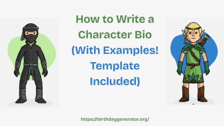 How to Write a Character Bio